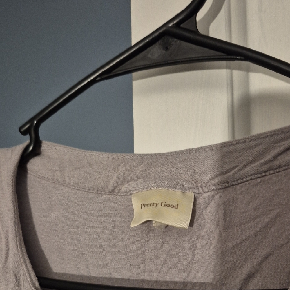 Pretty Good Light Gray Ruffle Blouse - Picture 2 of 7
